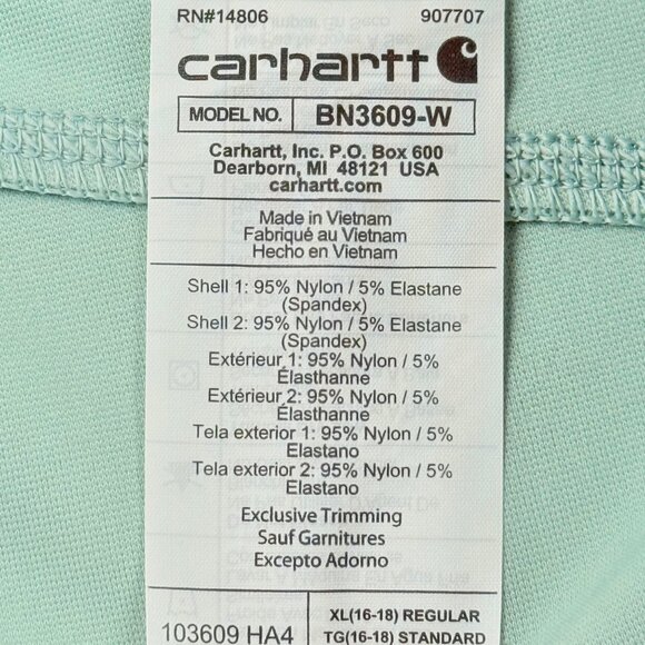 Carhartt Womens Force Fitted Lightweight Green Utility Legging Sz XL (16-18) NWT - Picture 7 of 12